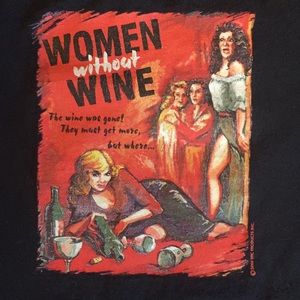 Vintage graphic t-shirt, wine, punk, Halloween